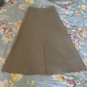 Ann Mashburn A-line wool felt midi skirt